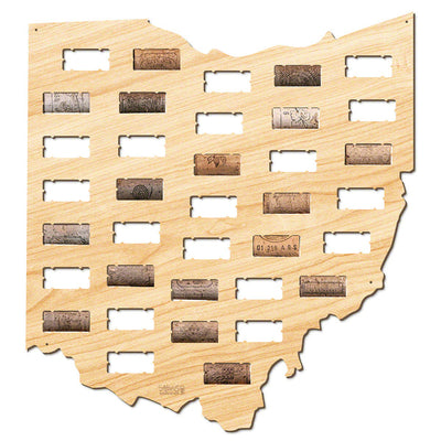 Ohio Wine Cork Map